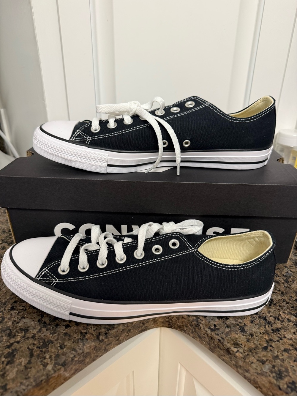 Converse New In Box Black And White Low Top All Star Women Size 12 Men’s Size 10